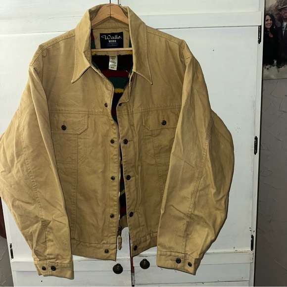 Vintage NWOT Walls Workwear Men's Blanket Lined Utility Jacket Sz 2XL Utility - Picture 3 of 9